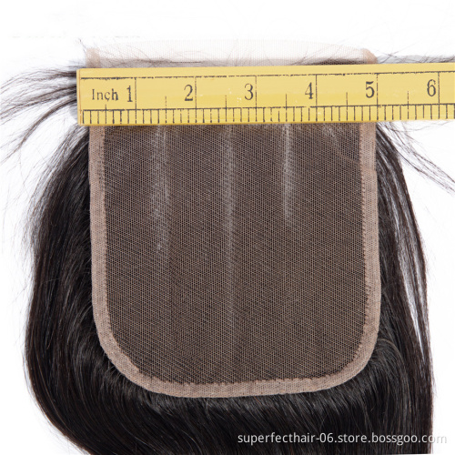 Wholesale 100% Human Hair Unprocessed Virgin Remy Brazilian Human Hair body wave Swiss 5X5 HD Lace Closure